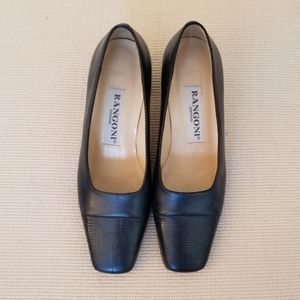 Rangoni Italian leather square heel pump